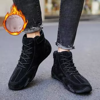 Ботинки для снега на открытом воздухе, походные ботинки для пустыни, ботинки по щиколотку, мужские удобные рабочие спортивные низкие туфли, модная зимняя обувь 2024 года, распродажа 38 серый