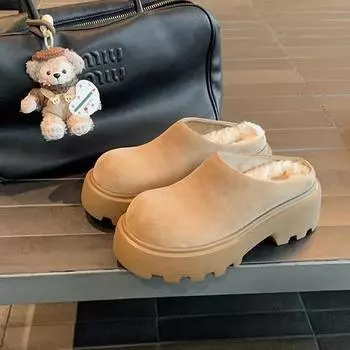 Ботинки Grape Mom Cowhide с меховой подкладкой и толстой подошвой 36