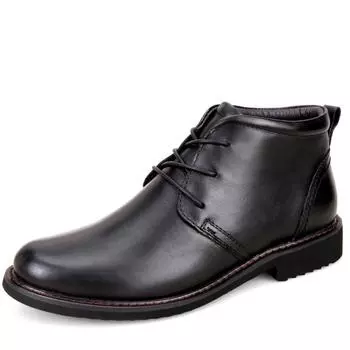 Ботинки из натуральной кожи ручной работы. Мужская обувь. Удобные ботильоны для мужчин. Деловая обувь.