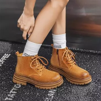 Ботинки Ji Martin мужские британские ретро универсальные короткие ботинки рабочие ботинки локомотивные ботинки флисовые кожаные ботинки 70077-R 38 серый