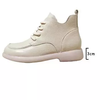 Ботинки Koznoy 3 см из натуральной коровьей кожи для женщин, мотоциклетные, весенние, модные, ботильоны, мокасины, осенние, дымоходные туфли 35 чёрный