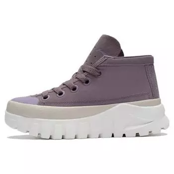 Ботинки Li Ning из кожи, толстая подошва, нескользящая, износостойкая, средняя, спортивная, повседневная обувь, женские ботинки цвета баклажана и фиолетового AZGS144-2 37