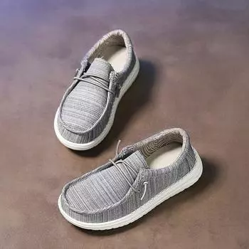 Ботинки-лодочки для мальчиков, легкие, для школьников, повседневные, для мальчиков, эспадрильи для детей, детская обувь унисекс EU:31 чёрный