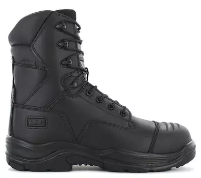 Ботинки MAGNUM Precision Rigmaster 8.0 SZ WP S3 - Молния сбоку - Водонепроницаемые - Мужские защитные ботинки Рабочие ботинки Кожаные черные M801365-021 ORIGINAL EU 48 UK 14 чёрный