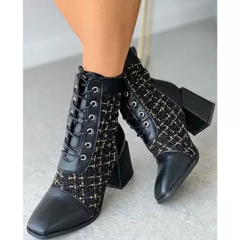 Ботинки «Мартенс» Женские универсальные женские тонкие ботинки на толстом каблуке со строчкой в британском стиле Ботильоны 35 бежевый