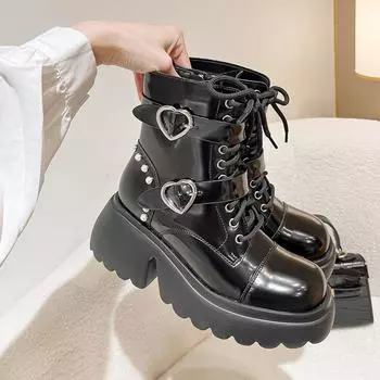 Ботинки Мартин Хуэйчжоу, ботинки Мартин на толстом каблуке, рыцарские ботинки Мартин 34