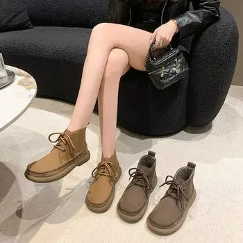 Ботинки Martin из мягкой кожи, женские, зимние, на плоской подошве, новые, повседневные, в стиле ретро, на шнуровке, ботильоны из мягкой кожи с мягкой подошвой 35