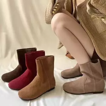 Ботинки Martin из натуральной кожи с круглым носком и мягкими боками 35 красный