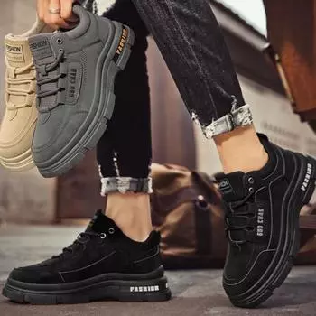 Ботинки Martin, мужская обувь, весенняя водонепроницаемая и нескользящая спортивная обувь, повседневная рабочая одежда, рабочая одежда для малой поддержки, износостойкая обувь для защиты труда 39 чёрный