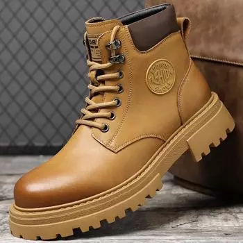 Ботинки Martin мужские 2024 осень-зима бархатные повседневные высокие туфли в британском стиле мужские ретро-ботинки для инструментов 38