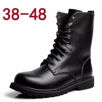 Ботинки Martin мужские 2024 осенне-зимняя обувь большого размера 48 мужские трендовые британские кожаные ботинки на все времена года высокие мужские кожаные ботинки 38