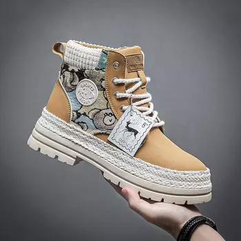 Ботинки Martin мужские 45 очень большого размера высокие повседневные кожаные туфли 46 модные туфли для серфинга 47 мужские черные кожаные ботинки больших размеров 48 39