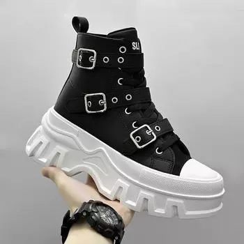 Ботинки Martin мужские ботинки локомотивные ботинки брюки на платформе пряжка кожа тренд 2025 новые ботинки обувь больших размеров ботинки 37 чёрный