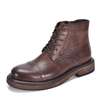 Ботинки Martin мужские британские сезонные высокие ботинки кожаные ретро короткие ботинки деловые деловые туфли с тремя суставами высокие кожаные туфли 38 чёрный