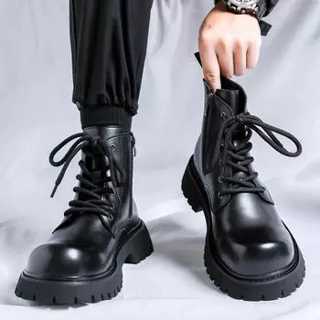 Ботинки Martin мужские британские ветролокомотивные инструментальные ботинки на платформе с молнией для альпинизма на открытом воздухе из ревеня 66621-K 38