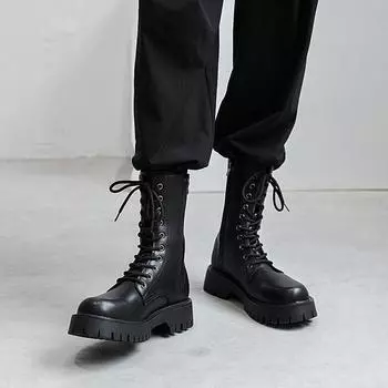 Ботинки Martin мужские британские ветрозащитные Locomotive Zipper Tooling Boots мужские короткие ботинки с утолщением 23411-J 38 чёрный