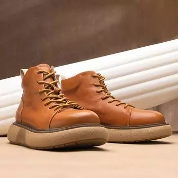 Ботинки Martin мужские дышащие ботинки Gaobang из конской кожи в стиле ретро с круглым носком 38 коричневый