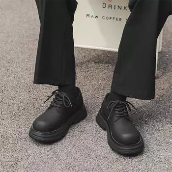 Ботинки Martin мужские на платформе с увеличенным голенищем, туфли дерби в стиле ретро и старые мужские туфли с низким верхом и большой головой 24342-J 38 белый