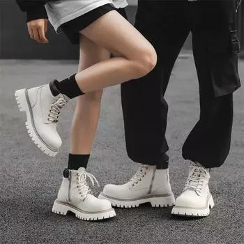 Ботинки Martin мужские на толстой подошве с утолщением, британский стиль, зимние бархатные сапоги Locomotive, сапоги Rhubarb 55521-P 38