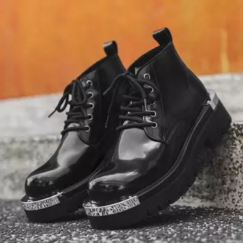 Ботинки Martin мужские новые высокие кожаные ботинки на толстой подошве с утолщенным голенищем ботинки в стиле ретро-локомотива 7009-J 38