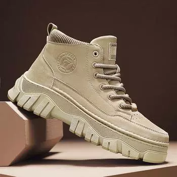 Ботинки Martin мужские осень-зима 2024 года, новые ретро-модные брендовые спортивные и повседневные мужские короткие ботинки на толстой подошве с износостойкой обработкой 39 хаки