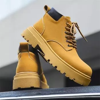 Ботинки Martin мужские осенние британские сапоги в стиле ретро из ревеня, повседневные, с толстой подошвой, с высоким голенищем 66591-J 38 хаки