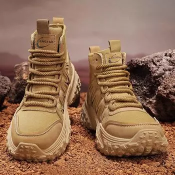 Ботинки Martin мужские осенние спортивные ботинки для альпинизма и туризма модные мужские ботинки в британском стиле ретро на толстой подошве большие желтые ботинки 39 хаки
