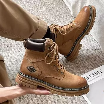 Ботинки Martin мужские осенние высокие ботинки средние короткие ботинки в стиле ретро повседневная обувь для инструментов 38 коричневый