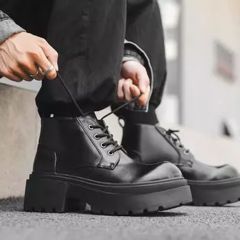 Ботинки Martin мужские сезонные бархатные британские кожаные сапоги средней высоты 70066-A 38