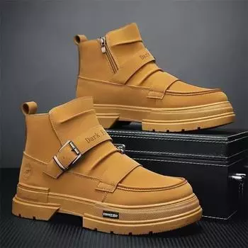 Ботинки Martin мужские туфли с высоким берцем в британском стиле ретро водонепроницаемые и износостойкие ботинки Kick Not Rotten Big Yellow Boots Sports Tooling Trending Shoes 39