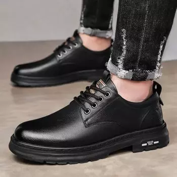 Ботинки Martin мужские в британском стиле осень-зима 2024 новые черные мужские однопедальные универсальные высокие модные ботинки средней высоты 39 коричневый