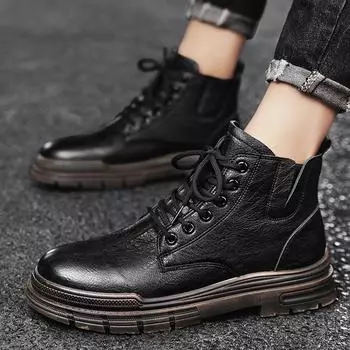 Ботинки Martin мужские в британском стиле средней длины весна и осень новые мужские туфли ретро ботинки для инструментов модная повседневная обувь 39