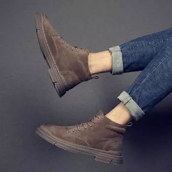 Ботинки Martin мужские высокие ботинки пустыни ботинки челси 15772 38 коричневый