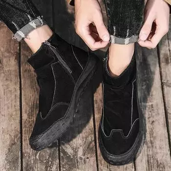 Ботинки Martin мужские высокие британские комбинезоны ботинки для активного отдыха модная обувь кожаные ботинки среднего берца мужские осенние повседневные ботинки Martin 39