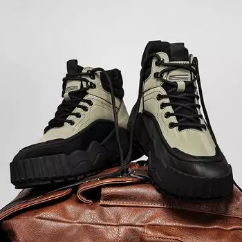 Ботинки Martin мужские высокие британские в стиле ретро для активного отдыха походы альпинизм отдых спорт толстая подошва усиление инструментальные ботинки 39 хаки