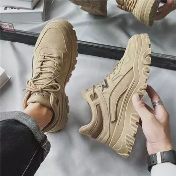 Ботинки Martin мужские высокие мужские туфли осенние повседневные ретро износостойкие короткие ботинки с оснасткой весенние модные ботинки 39 хаки