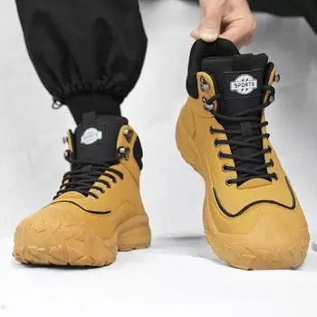 Ботинки Martin мужские высокие рабочие ботинки ретро байкерские мягкие кожаные ботинки 39 хаки