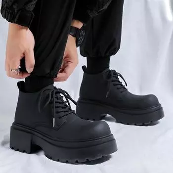 Ботинки Martin мужские зимние бархатные Kick Not Bad большие желтые ботинки мужские высокие уличные рабочие ботинки среднего размера 26334-R 38 чёрный