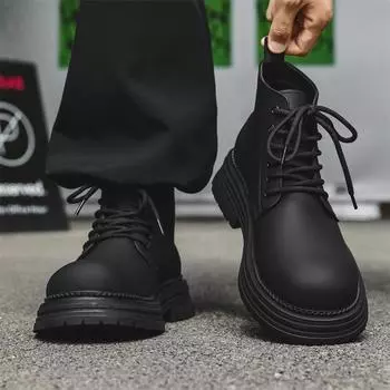 Ботинки Martin мужские зимние высокие кожаные ботинки Locomotive мужские тяжелые американские инструментальные ботинки 2277-J 38 чёрный