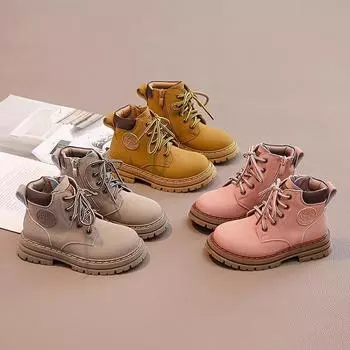 Ботинки Martin на толстой подошве, универсальные осенние ботинки для мальчиков с мягкой подошвой 26 верблюд