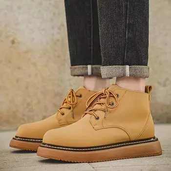 Ботинки Martin осень и зима новые шнурованные высокие короткие ботинки корейская версия ретро британский стиль усиление тренд мужская обувь 39