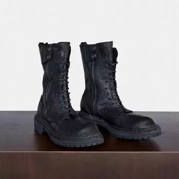 Ботинки Martin с плиссировкой и боковой молнией в винтажном стиле, женские короткие ботинки, узкие кожаные ботинки на толстой подошве в стиле локомотива 35 чёрный