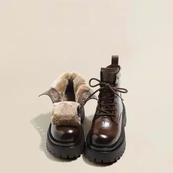 Ботинки Martin в стиле ретро, женские, сезонные, универсальные, крутые, короткие, на платформе, универсальные, удобные, одинарные ботинки 35 чёрный