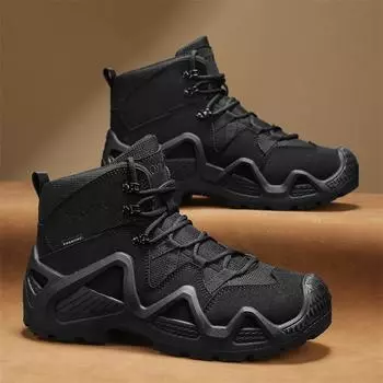 Ботинки Мартина Мужские Новые Осенние Уличные Спортивные Нескользящие Туристические Ботинки для Мужчин Толстая Подошва Средней Высоты Рабочая Обувь 39