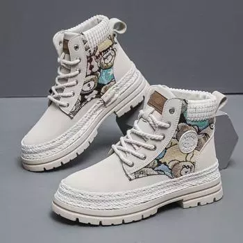 Ботинки Мужская обувь Большие размеры Высокие повседневные туфли Обувь для сёрфинга 39 чёрный