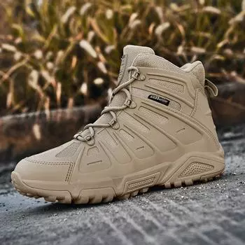 Ботинки, мужские большие уличные рабочие ботинки, походные ботинки, мужские походные ботинки, высокие тактические ботинки, мужские ботинки, летные ботинки 39 хаки