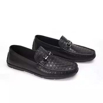 Ботинки мужские кожаные весенние мужские туфли универсальны и удобны, мягкая подошва, педали для одной ноги, повседневные кожаные туфли для вождения, мужские туфли loa 38 чёрный