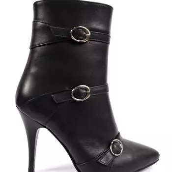 Ботинки на каблуке из натуральной кожи с застежкой-молнией в женском стиле