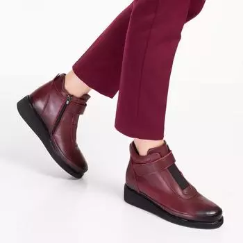 Ботинки на молнии из натуральной кожи в женском стиле