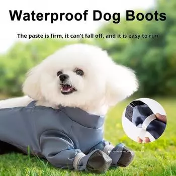 Ботинки на подтяжках для собак, водонепроницаемые леггинсы для собак, нескользящие, регулируемые, для домашних животных, лапы L